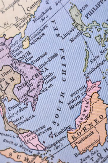 Antique Map South China Sea