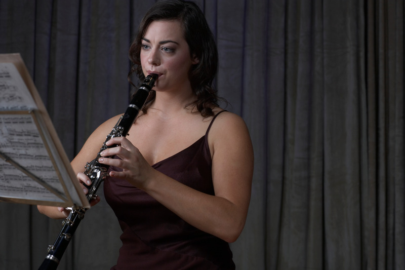 Woman playing clarinet