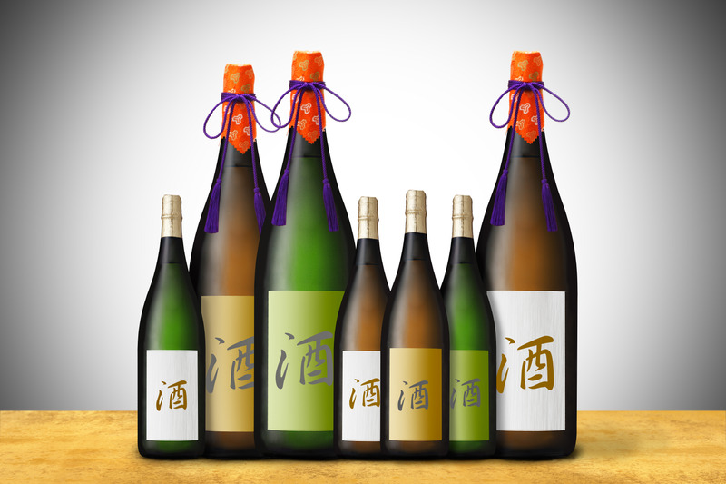 Japanese sake bottle image